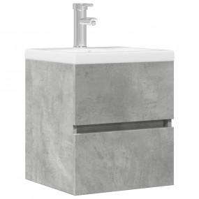 Sink Cabinet Concrete Grey Engineered Wood Small Sink C...