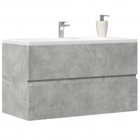 Bathroom Hanging Cabinet Concrete Grey Engineered wood