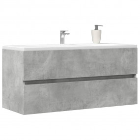 Sink Cabinet Concrete Grey Engineered Wood 39.4 x 15.2 ...