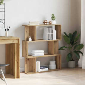 Book Cabinet Artisan Oak Engineered Wood Medium Book Ca...