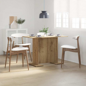 Dining Table Artisan oak Engineered wood Medium Simple