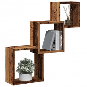 Wall Cube Shelf Old Wood Engineered wood Medium Wall Cu...