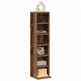 CD Cabinet Old wood Engineered wood Compact CD Cabinet