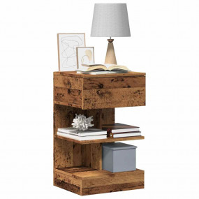 Bedside Cabinet Old wood Engineered wood Regular Bedsid...