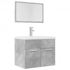 Bathroom Furniture Set Concrete gray Engineered wood, g...
