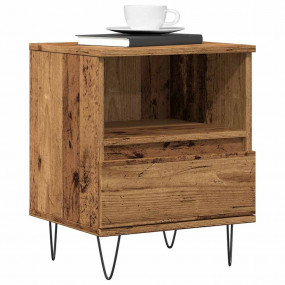 Bedside Cabinet Old wood Engineered wood, metal 15.7x13...