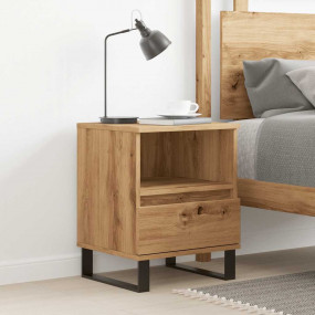 Bedside Cabinet Artisan oak Engineered wood, Metal Comp...