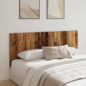 Bed Headboard Old wood Engineered wood Double Fancy Inl...
