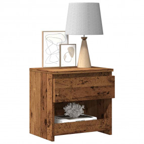 Bedside Cabinet Set of 2 Old wood Engineered wood Small...