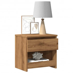 Bedside Cabinet Artisan Oak Engineered Wood Small Bedsi...