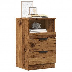 Bedside Cabinet Set of 2 Old wood Engineered wood Small