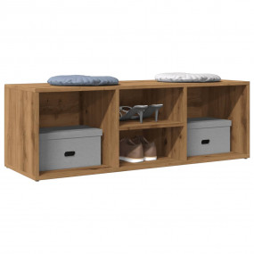 Artisan Oak Shoe Storage Bench Engineered Wood 41.3 x 1...
