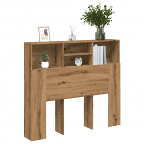 Headboard Cabinet Artisan Oak Engineered Wood Storage