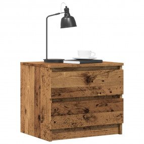 Bedside Cabinet Set of 2 Old wood Engineered wood