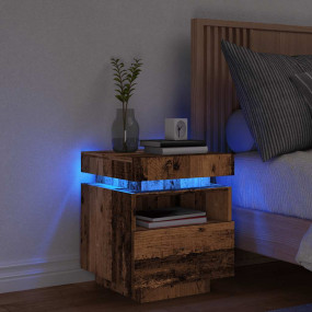 Bedside Cabinet Old wood Engineered wood Compact Bedsid...
