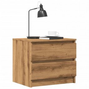 Bedside Cabinet Set of 2 Artisan oak Engineered wood Sm...