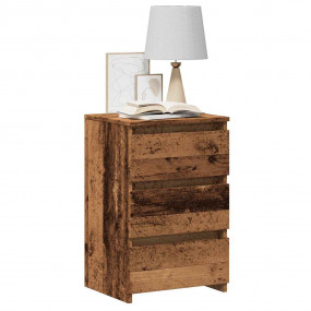 Bedside Cabinet Set of 2 Old wood Engineered wood Mediu...