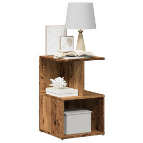 Bedside Cabinet Set of 2 Old wood Engineered wood Mediu...
