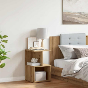 Bedside Cabinet Artisan oak Engineered wood Standard
