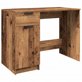 Desk Old Wood Engineered Wood Medium Computer Desk Rect...