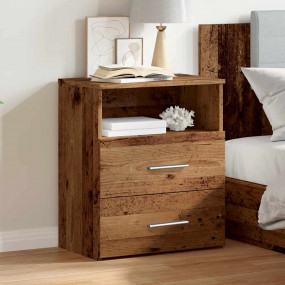 Bedside Cabinet Old wood Engineered wood 19.7x12.6x23.6...