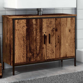 Sink Cabinet Old Wood Engineered Wood Medium Sink Cabin...