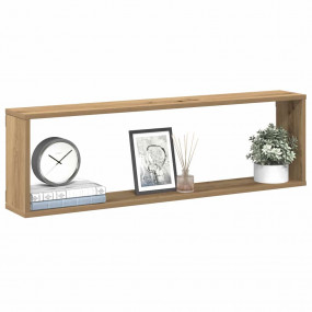 Wall Cube Shelf Set of 2 Artisan Oak Engineered Wood