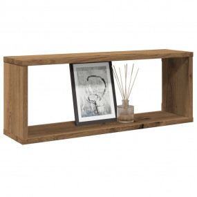 Wall Cube Shelf Set of 4 Artisan oak Engineered wood
