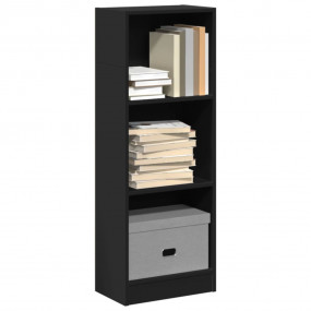 Bookcase Black Engineered wood Small Bookcase Rectangul...