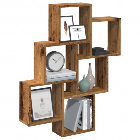 Wall Cube Shelf Old wood Engineered wood 30.7 x 5.9 x 3...