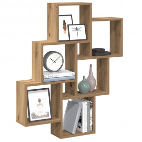 Wall Cube Shelf Artisan oak Engineered wood 30.7x5.9x36...