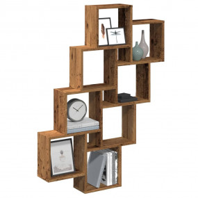 Wall Cube Shelf Old Wood Engineered Wood 35.4x5.9x47.0 ...