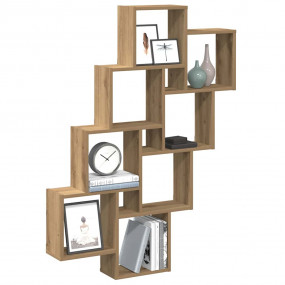 Wall Cube Shelf Artisan Oak Engineered Wood 35.4 x 5.9 ...