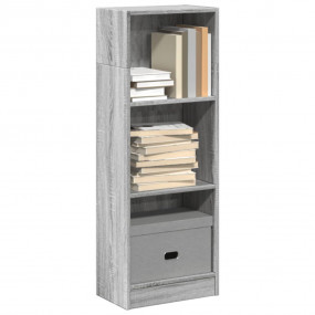 Bookcase Gray Sonoma Engineered Wood Tall Bookcase Rect...