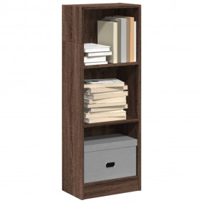 Bookcase Brown oak Engineered wood Compact Bookcase Rec...