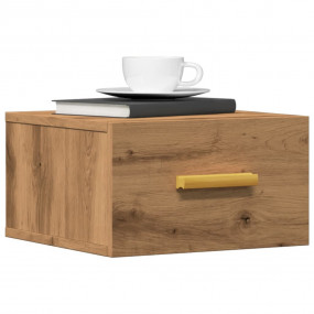 Wall-mounted Bedside Cabinet Set of 2 Artisan oak Engin...