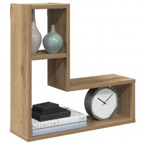 Wall Cube Shelf Set of 2 Artisan Oak Engineered Wood