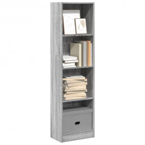 Bookcase Grey Sonoma Engineered Wood Tall Bookcase Rect...