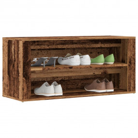 Shoe Bench Old Wood Engineered Wood Medium Shoe Bench