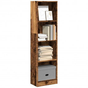 Bookcase Old Wood Engineered Wood Tall Bookcase Rectang...