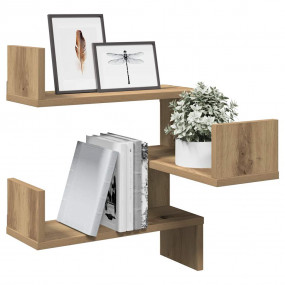 Wall Corner Shelf Set of 2 Artisan oak Engineered wood ...