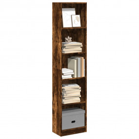 Bookcase Smoked oak Engineered wood Tall Bookcase Recta...