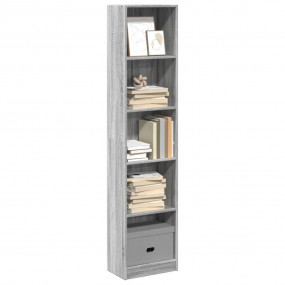 Bookcase Grey Sonoma Engineered wood Tall Bookcase Rect...
