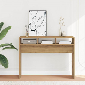 Console Table Artisan Oak Engineered Wood Narrow Consol...