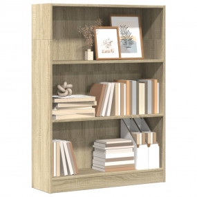 Bookcase Sonoma Oak Engineered Wood Large Bookcase Rect...