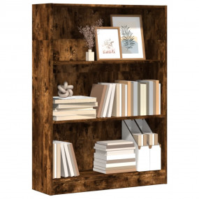 Bookcase Smoked Oak Engineered Wood Tall Bookcase Recta...