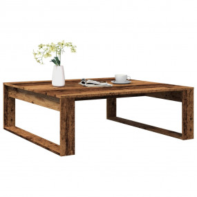 Coffee Table Old Wood Engineered Wood 39.4x39.4x13.8 in...
