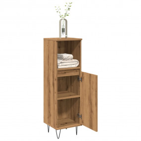 Bathroom Cabinet Artisan oak Engineered wood, iron Tall