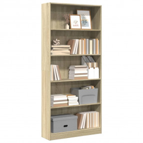 Bookcase Sonoma Oak Engineered Wood Tall Bookcase Recta...