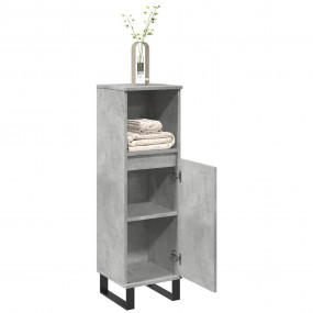 Bathroom Cabinet Concrete gray Engineered wood, iron Ta...
